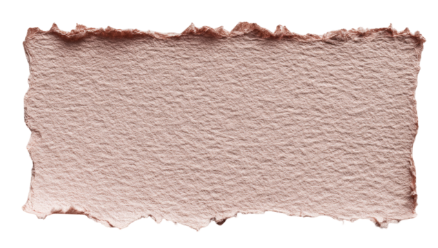 Pink paper fragment with uneven edges