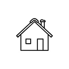 icon of a snowy cabin