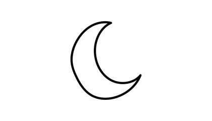 Lunar arc magic with horned sickle waning phase symbol. Witchcraft occult mystic esoteric astrology tarot and moon align