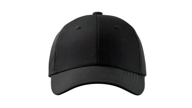 Plain black baseball cap