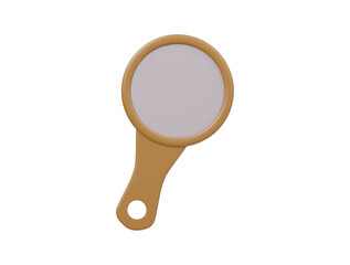 Beauty hand mirror icon 3d render