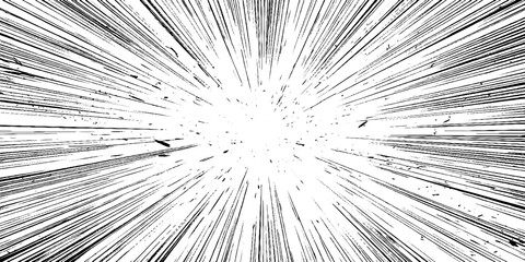 Obraz premium Dynamic manga explosion with speed lines for comic design