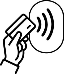 Contactless Payment Scalable SVG Vector Graphic with Editable Paths and Layers for Web, UI Design, Digital Art, and Print Applications