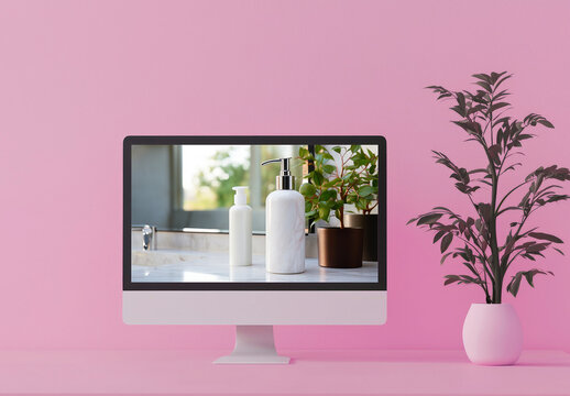 Computer Screen Mockup Template