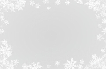 Beautiful ice frost patterns arranged as frame with out background png file.