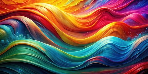 Abstract Vibrant Swirling Hues of Color, a Captivating Visual Symphony of Fluid Motion and Dynamic Energy