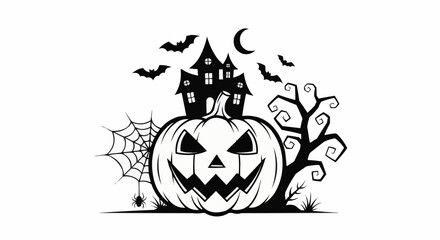 halloween pumpkin vector illustration