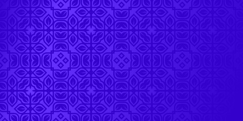 Deep Blue Ornamental Seamless Pattern Background, Dark Indigo Geometric Mandala Vector Design, Elegant Navy Blue Moroccan Style Abstract Wallpaper