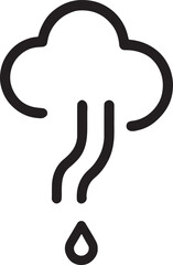 Vape smoke cloud outline icon in minimalist vector style for modern digital design use.