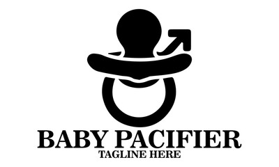 vector of a baby pacifier illustration, baby pacifier logo art