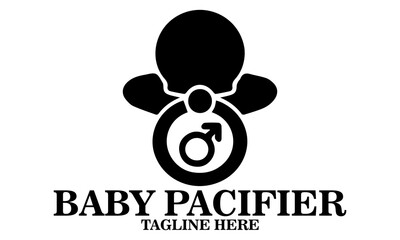 vector of a baby pacifier illustration, baby pacifier logo art
