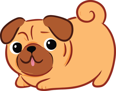 Cute cartoon a illustrator vector pog