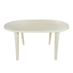 Plastic pvc table isolated on white background.