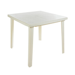 Plastic pvc table isolated on white background.