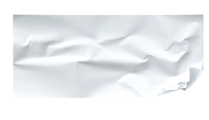 Obraz premium Crumpled white rectangular sheet