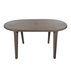 Plastic pvc table isolated on white background.