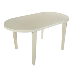Plastic pvc table isolated on white background.