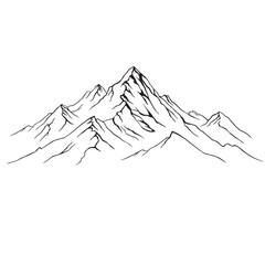 black white mountains