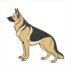 vector illustration of a dog
