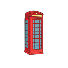 London phone booth on a white background