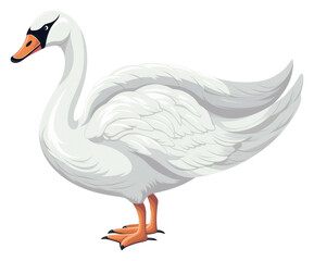 Obraz premium PNG Animal swan cartoon goose.