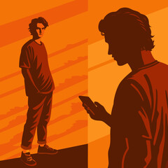 man and woman talking on the phone