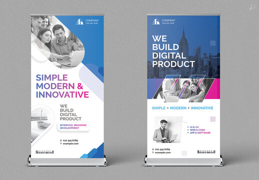 Modern Roll Up Banner Layout