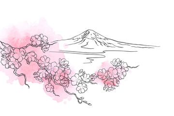 Sakura branch, Mount Fuji