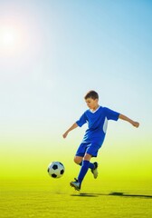 Youthful energy in motion on sunny soccer field for international stress awareness day
