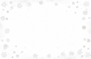 png winter snowflake banner with elegant gold and silver frame, holiday greeting pattern, festive decoration, postcard template, and merry christmas illustration