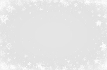 png golden and silver snowflake frame illustration for christmas cards, seasonal decoration, winter festival banner, glistering holiday ornament, and festive template