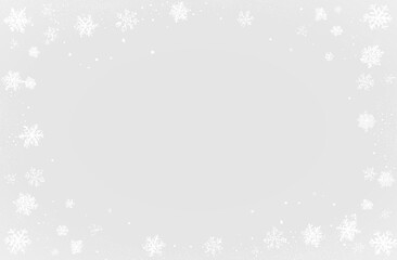 png bright winter card frame with snow, ice, and frost patterns