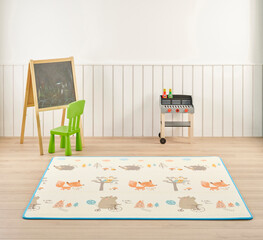 Obraz premium Soft and colorful kids play mat designed for comfort, learning, and fun. Perfect for playrooms or nurseries, it provides a safe, cushioned surface for children’s playtime and imaginative activities.