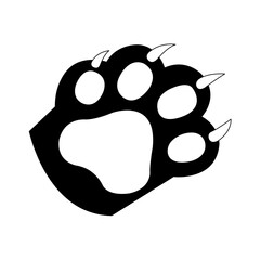 black and white paw