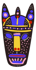 Decorative African Mask. Ceremonial Ritu
