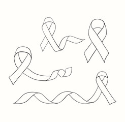 Black Ribbon Awareness Set