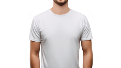 Proudly wearing a blank shirt to help, created with AI, PNG