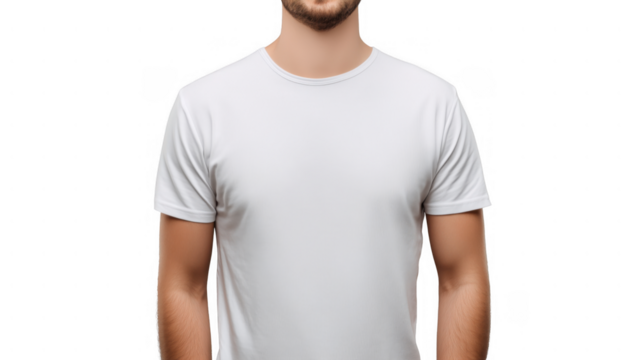 Proudly wearing a blank shirt to help, created with AI, PNG - Powered by Adobe