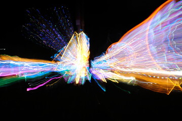 long exposure photograph using zoom technic