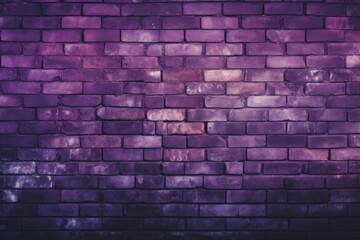 Purple bricks create a vibrant, textured wall background
