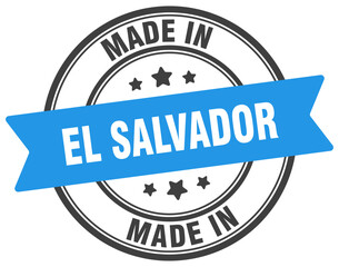 Fototapeta premium Made in El Salvador round sign. Made in El Salvador stamp.