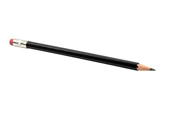 Sharp black pencil with eraser ready for ideas
