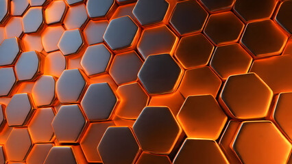 3D render wallpaper background, glossy plastic
texture, hexagonal patterns,