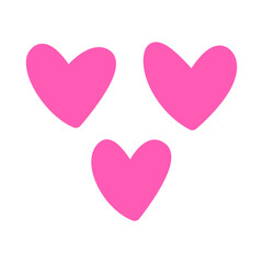 Pink love symbol icon for graphic element decoration