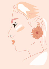 Illustration fashion portrait 