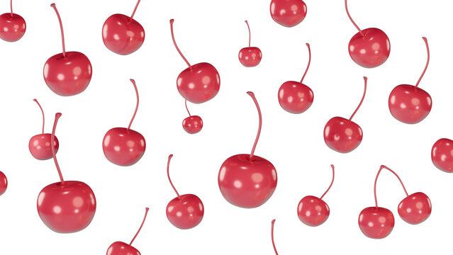 フレッシュさくらんぼパターン⭐︎PNG