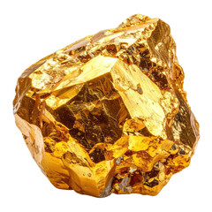 Lustrous golden-yellow mineral specimen with sharp, crystalline faces