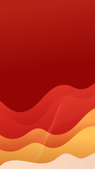 Fiery Red and Orange Abstract Wave Layers