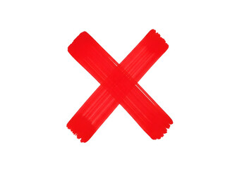 Obraz premium Hand-drawn red cross or 