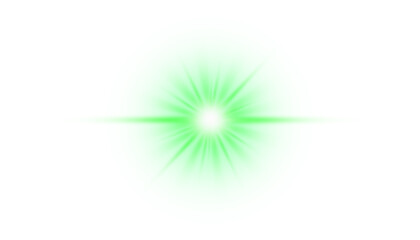 Green Light Burst Transparent PNG